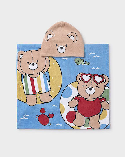 Mayoral Beach Towel Boy Bear Print