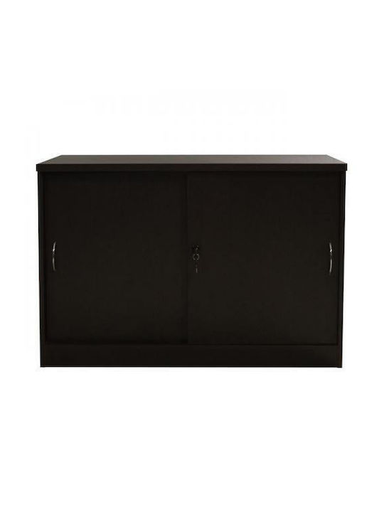 Wooden Office Cabinet with Lock Wenge 100x45x69cm