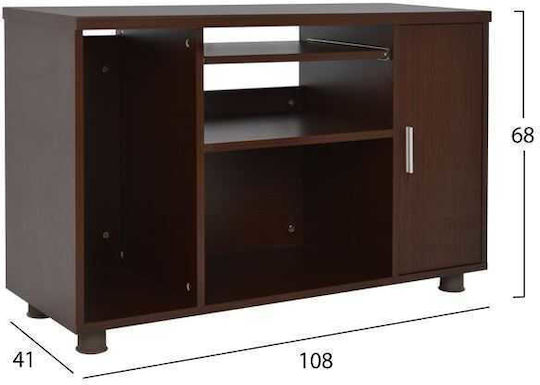 Büroaufbewahrungsschrank Vance Holzschatten Wenge 108x41x68cm