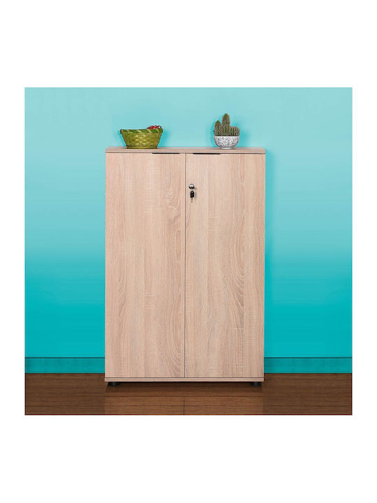 Office Storage Chipboard Cabinet with Lock Sonoma L72xW34xH109cm