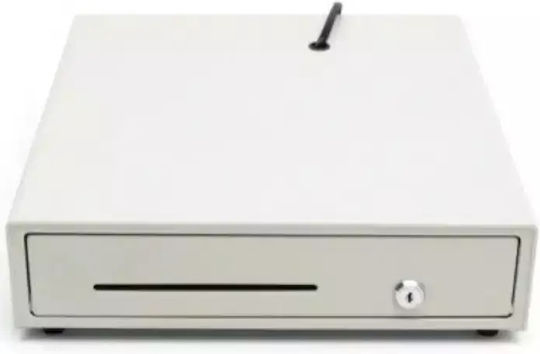 ICS Cash Drawer White with 8 Coin Slots and 4 Slots for Bills 33.5x36.8x8cm