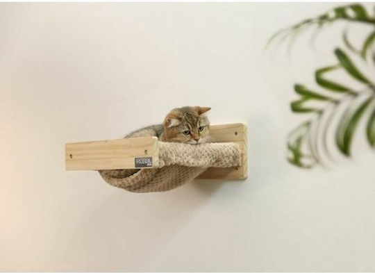 Kerbl Wall Hammock Timber Nature Taupe 38x33.5x16cm