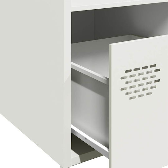 Metallisches Büroaufbewahrungsschrank Weiß 35x39x103,5cm