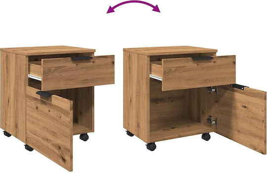Κινητό Ντουλάπι Αρχείων Vidaxl Τροχούς Artisan Oak