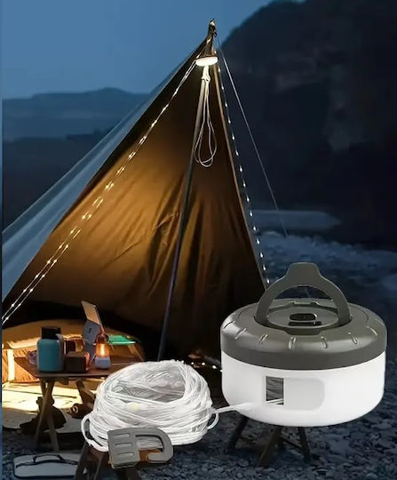Lampă LED Reîncărcabilă Pentru Camping Cu Lanternă Albă Alb Rece
