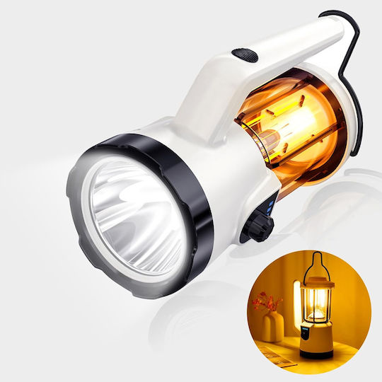 Lanternă LED Reîncărcabilă pentru Camping Waterproof cu Lanternă 380 Lumen 5W Albă