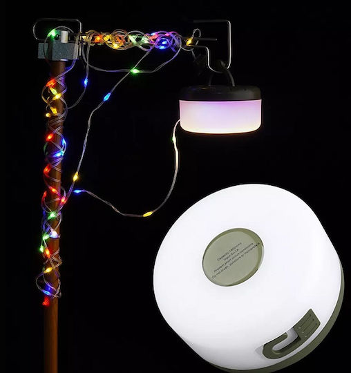 Lampă LED Reîncărcabilă Pentru Camping Cu Lanternă Albă Alb Rece