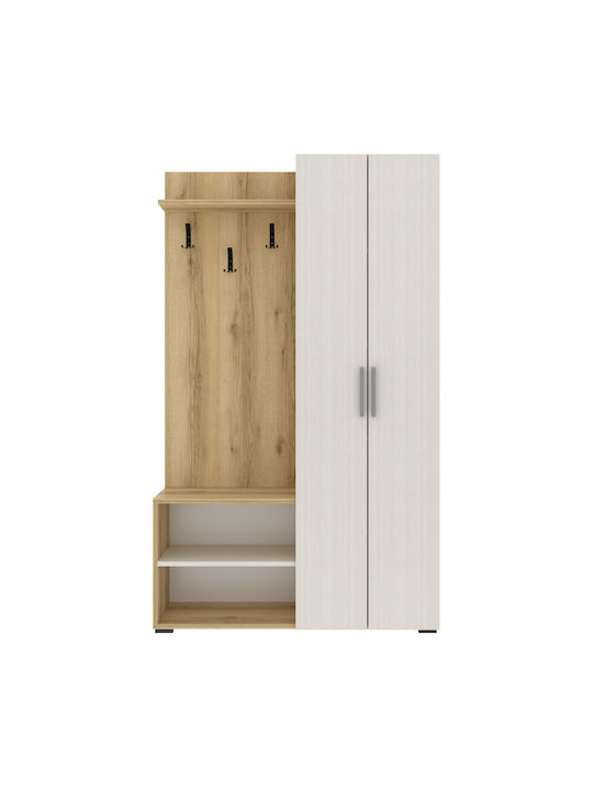 Bow Eingangsmöbel mit Schuhschrank Natural and Ecru 110x37x184cm