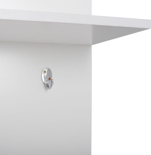Janice Mobilier de Intrare cu Oglindă / Cuier & Dulap Sonoma / Alb 70x37x181buc