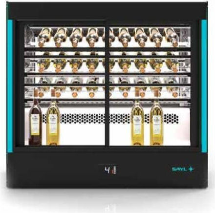 Sayl Barcelona CPAK-RAA-W Gewerblicher Weinkühlschrank mit Betriebstemperatur +4°C / +8°C L101.5 x B62 x H95cm