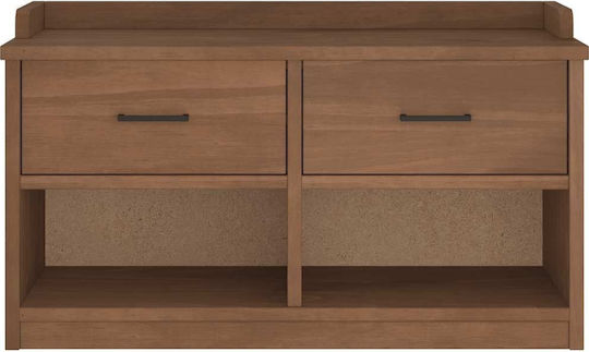 Sandens Мебели за антре със Шкаф за Обувки и Пейка Бор 87x40x50см