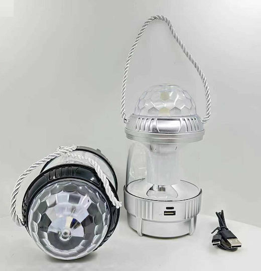 431655 Lanternă Lumini LED Reîncărcabilă pentru Camping 3W Argintie