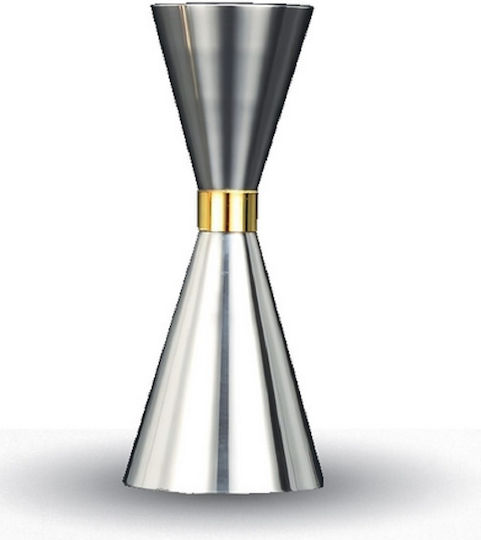 Novatex Διπλή Μεζούρα Ποτών με Χωρητικότητα 25/50ml Inox