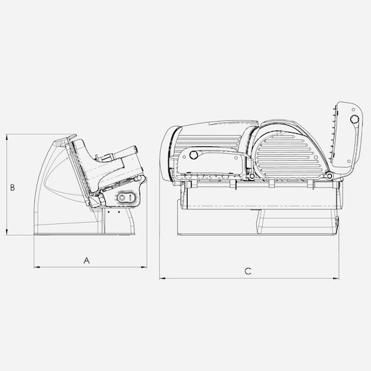 Berkel HL Plus 200 Commercial Ham Slicer 200mm W59xD41xH36cm