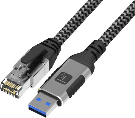 Techly Icoc U3a-rj45-075 Καλώδιο Usb 3.0 Male Ethernet Rj45 Male 7.5m