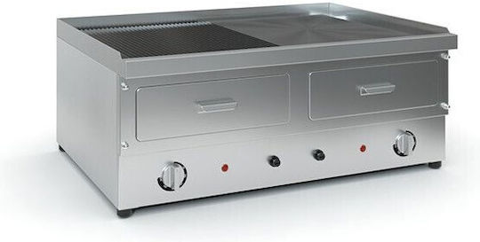 TzeTHan Tx7 Commercial Flat Top Electric Griddle with Flat & Ribbed Plate 6.4kW