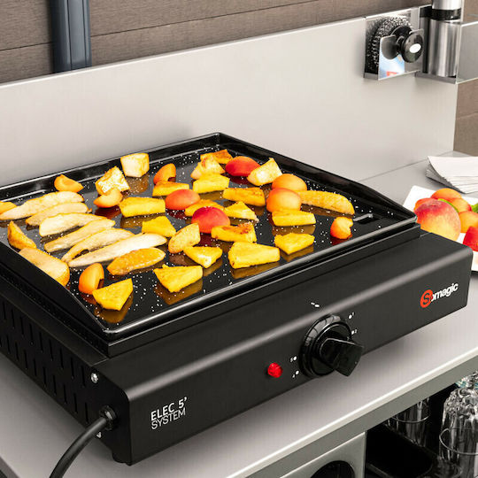Somagic Oliana Commercial Flat Top Electric Griddle with Flat Plate 2kW 47x43x16.5cm