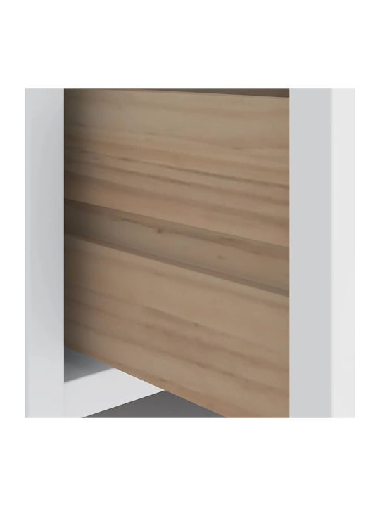 Sandens Mobilier de Intrare cu Dulap pentru Pantofi & Bancă Alb 87x40x50cm