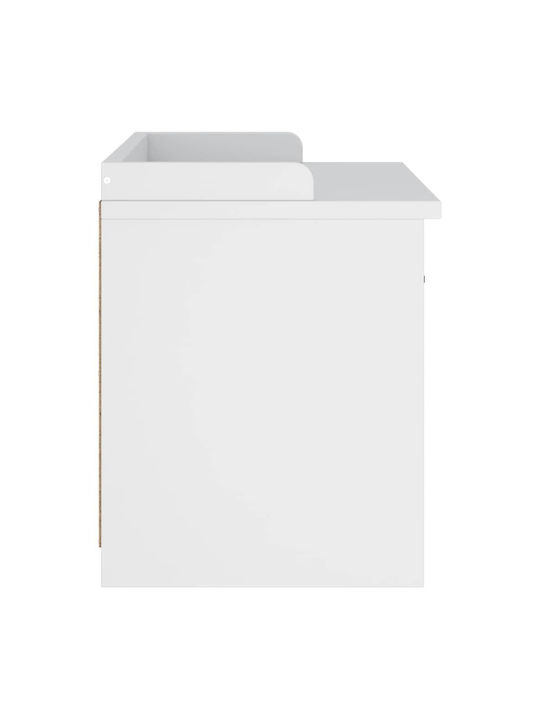 Sandens Mobilier de Intrare cu Dulap pentru Pantofi & Bancă Alb 87x40x50cm