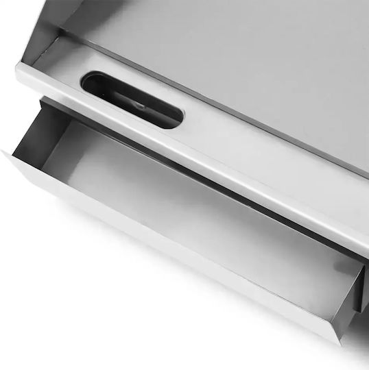 Dynamic Ηλεκτρικό Πλατώ Ψησίματος Χρωμίου 4.4kW με Λεία & Ραβδωτή Πλάκα