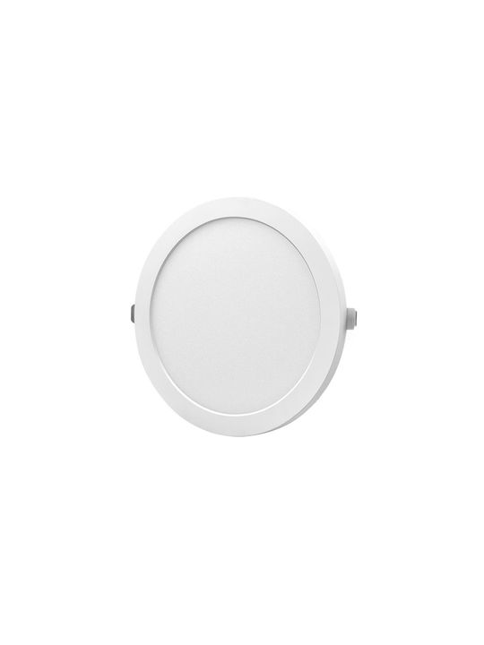 Lucas Rotund Încastrat Panou LED Putere 30W cu Alb Natural Lumini 29x29cm.