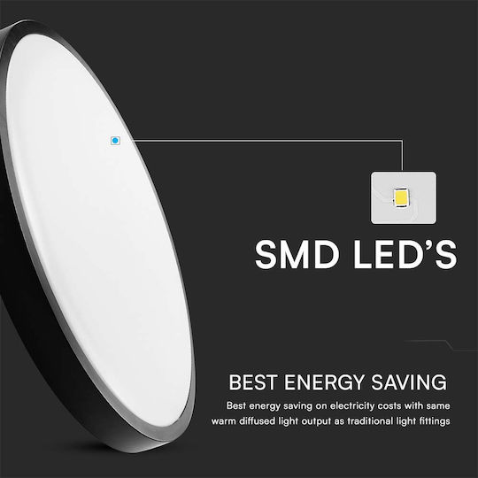 V-TAC Rund Draußen LED Panel 24W mit Natürliches Weiß Licht 4000K