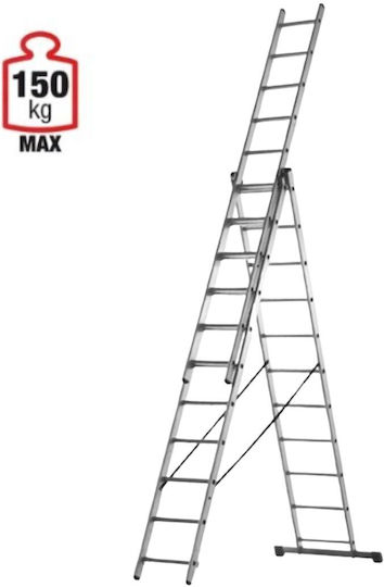 Vesta Triplu Scara combinata Aluminiu 3x13