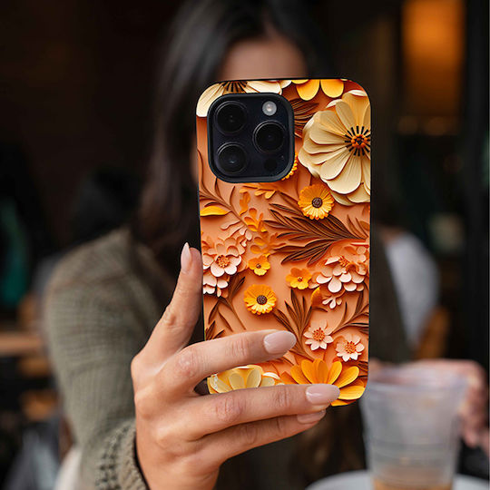 Husă Sonique Seria Flori 3D pentru Honor 90 Lite 5G Portocaliu
