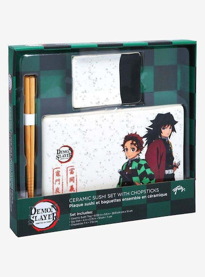 Just Funky Demon Slayer: Kimetsu No Yaiba - Tanjiro & Giyu Sushi Set Commercial Serving Board