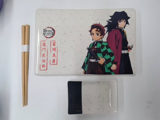 Just Funky Demon Slayer: Kimetsu No Yaiba - Tanjiro & Giyu Sushi Set Commercial Serving Board