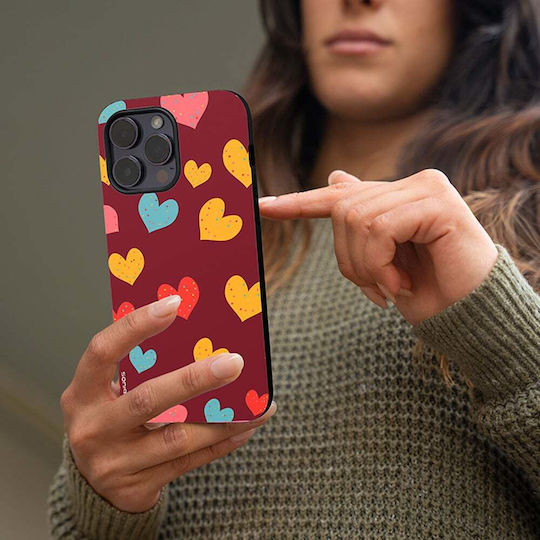 Sonique Heart Serie Hülle für Honor 70 5G Bordeaux