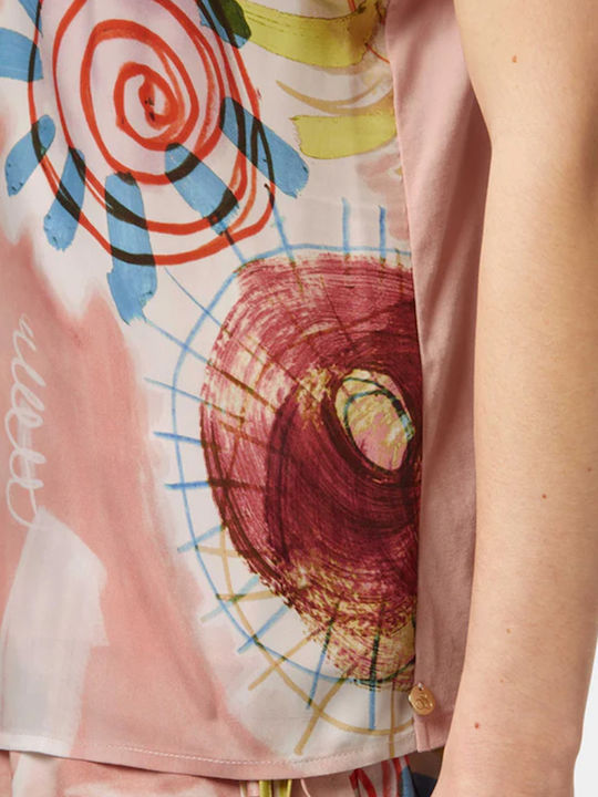Women's Blouse Sleeveless Pink