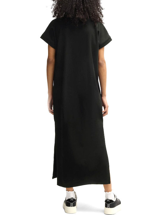 Summer Midi T-Shirt Dress Black