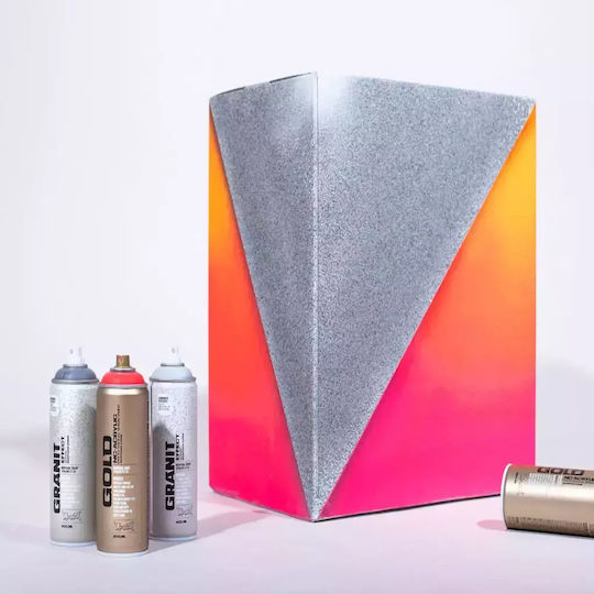 Montana Cans Spray Paint with Metallic Effect Gold Gleaming Pink 400ml