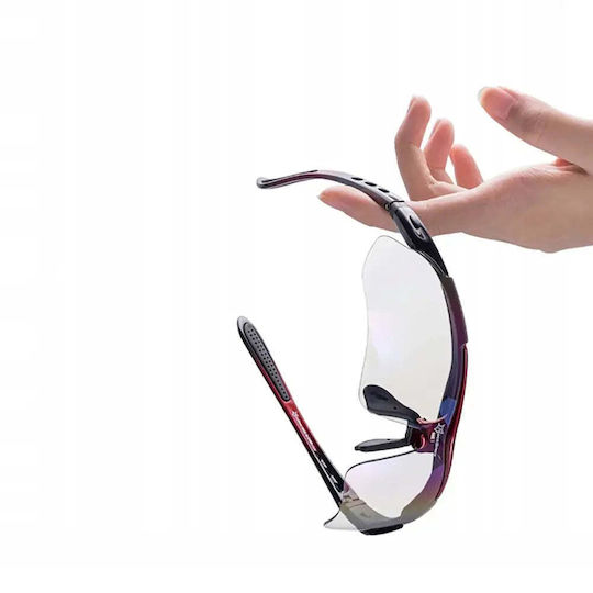 Rockbros Γυαλιά Ποδηλασίας με Μαύρο Σκελετό και Polarized / Διάφανους Φακούς