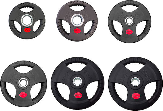 Viking Set of Plates Olympic Type Rubber 1 x 2.5kg Φ50mm with Handles