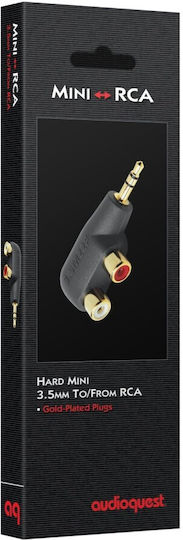 Аудиоquest твърд мини 3.5 мм RCA адаптер