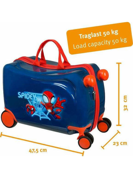 Chanos Kinder Kabinen Hart Blau mit 4 Räder Höhe 47cm