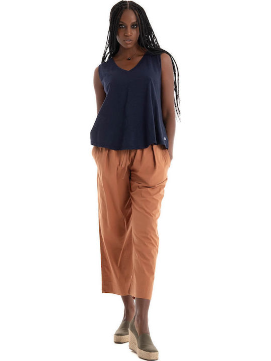 Women's Blouse Cotton Blue