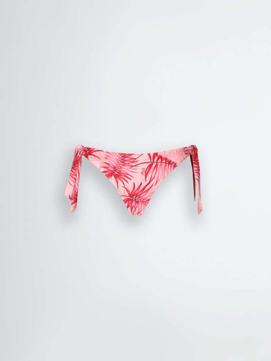 Bikini Slip με Κορδονάκια Ροζ