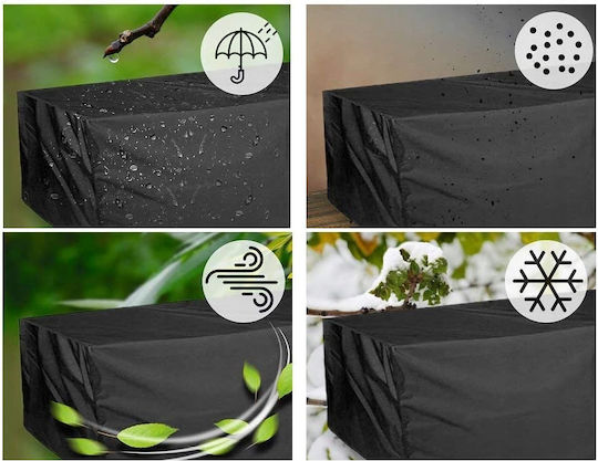 Waterproof Garden Swing Cover Black 215x150x150cm