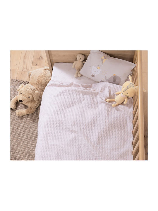 Nef-Nef Homeware Blanket Nursery Swaddling Blankets Happy Waffle Gray 80x110cm