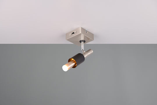 Trio Lighting Einzel Spot in Silber Farbe