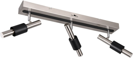 Trio Lighting Triple Spot in Silver Color