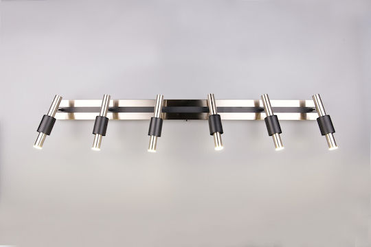Trio Lighting Σποτ με 6 Φώτα σε Ασημί Χρώμα