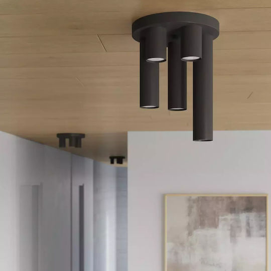 Sollux Triple Spot with Socket GU10 in Black Color