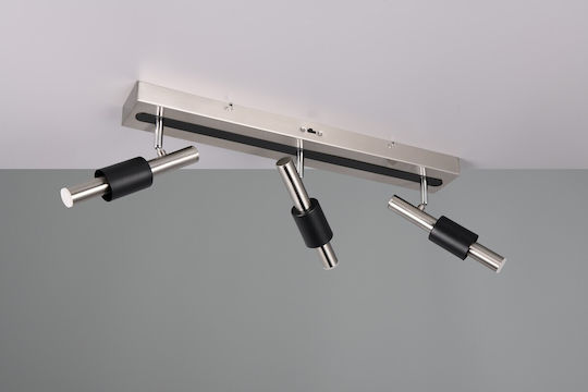 Trio Lighting Triple Spot in Silver Color