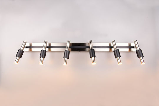Trio Lighting Σποτ με 6 Φώτα σε Ασημί Χρώμα