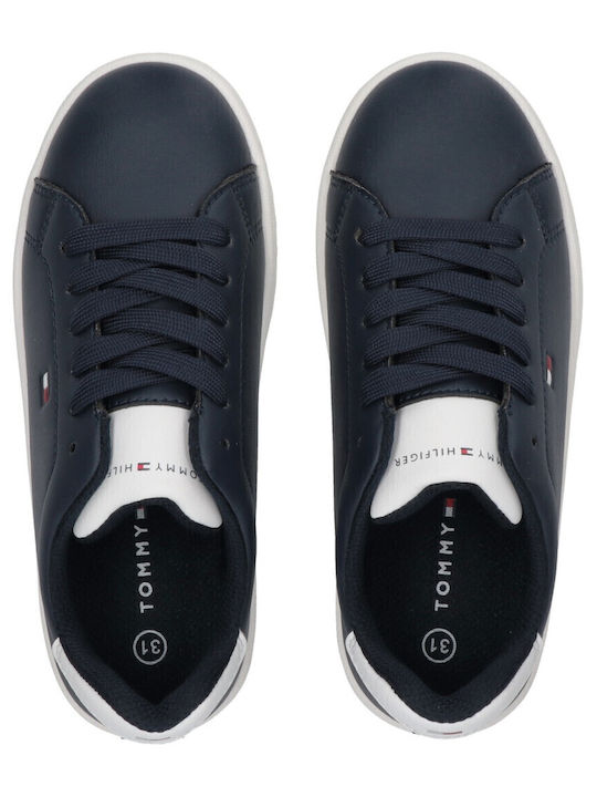 Cut Lace-up Kids Sneakers Blue
