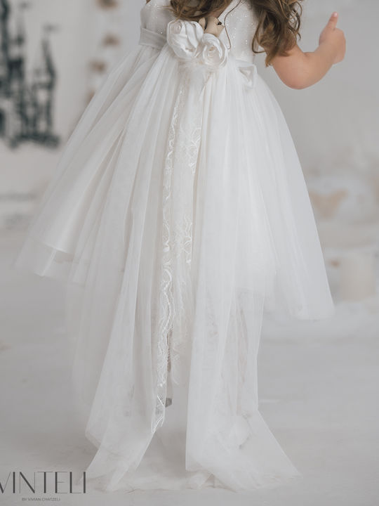 Vinte li Ecru Rochie de Botez